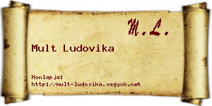 Mult Ludovika névjegykártya